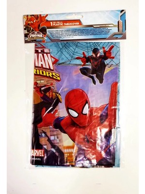Partyy Bag Örümcek Adam Temalı Baskılı 120X180 Plastik Doğum Günü Parti Masa Örtüsü
