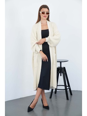 Pico Giyim Düz Cepli Triko Hırka