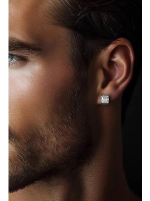 New Obsessions Zirkon Kare Lüks Tektaş Küpe Seti 6'lı Paket