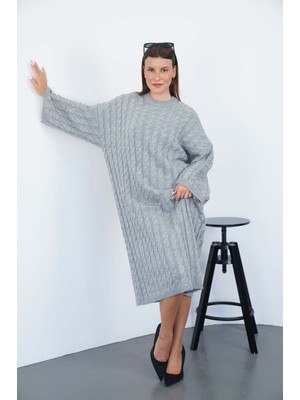 Pico Giyim Örgü Desen Triko Elbise