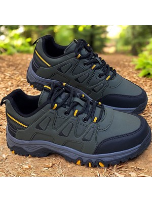 KAFKASLAR AYAKKABI Trackıng Haki Yeşil Spor Model Günlük Erkek Çocuk Ayakkabısı