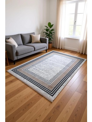 Blghome Dokuma Tabanlı Kolay Tamizlenir Dekoratif Halı BLG3809
