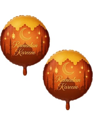 Pandoli Ramazan Temalı  Ramadan Kareem Yazılı 45 cm Folyo Balon 2 Adet