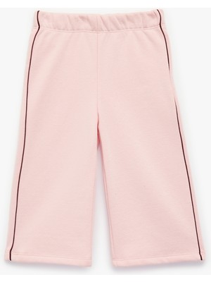 Koton Eli Lastikli Pamuklu Şardonlu Biyeli Geniş Paça Eşofman Altı