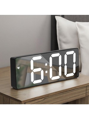 Kenly Ses Kontrollü LED Dijital Masaüstü Saat – Gece Modu ve Sıcaklık Göstergeli