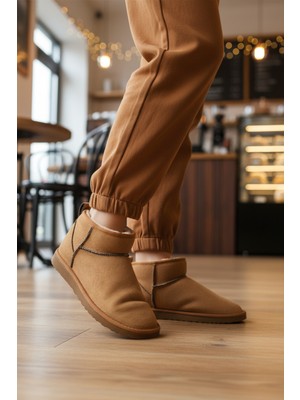 Walkway Ayakmod U-19 Kürklü Soğuğa Dirençli Taba Kadın Bot