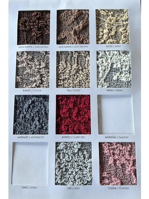 KUTLALE Jakarli Osmanlı Desen 3 Kişilik Koltuk, Kanepe, Çekyat Örtüsü, Etekli, Streç, Esnek, Lastikli, Koltuk Kılıfı