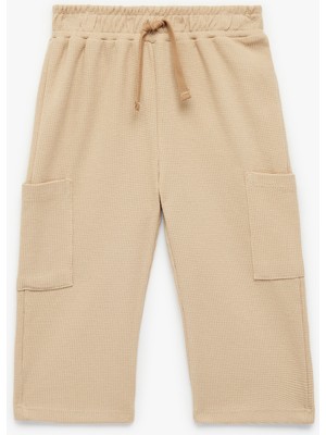 Koton Pamuklu Waffle Kumaş Cep Detaylı Oversize Eşofman Altı