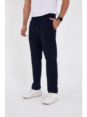 Rawea Fashion Erkek Üç Iplik Basic Eşofman Boru Paça Ipli Pantolon - Lacivert