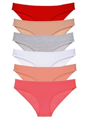 ModaSize 6 Adet Süper Eko Set Likralı Kadın Slip Külot Renk 5
