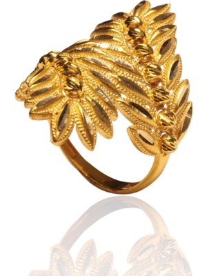 HAKAN GÜLER KUYUMCULUK 8 Ayar Altın Dorika Toplu Yüzük – 3,10 Gram | 22 Ayar Görünümlü Şık Tasarım