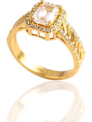 HAKAN GÜLER KUYUMCULUK 14 Ayar Altın Baget Taşlı Yüzük – Zarafetin Işıltılı Hali (2,70 GRAM)(24240)