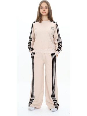 Pantulux Kız Çocuk %100 Pamuk Uzun Kol Oversize Alt&üst Eşofman TAKIMI-EŞT-2032