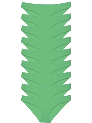 ModaSize 9 Adet Süper Eko Set Likralı Kadın Slip Külot Yeşil