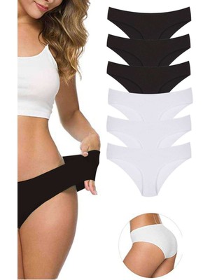 ModaSize 6 Adet Kadın Dikişsiz Lazer Kesim Esnek Iz Yapmayan Külot S1