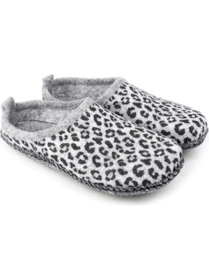 Gezer 15525 Kadın Keçe Kumaş Sessiz Taban Ev-Halı Terliği