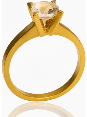 HAKAN GÜLER KUYUMCULUK 14 Ayar Altın Tektaş Yüzük (2,20 GRAM)(24115)