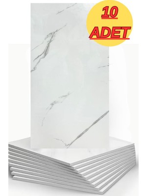 Renkli Duvarlar 10 Adet 30X60 cm Parlak Yapışkanlı Duvar,banyo,tezgah Arası Kaplama Duvar Paneli Kağıdı CF-1035