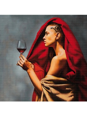 Kadın ve Kadeh Poster Duvar Kağıdı