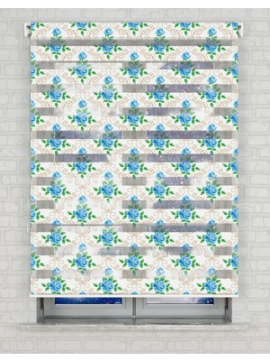 BRIGHTCOVER Çiçekler  Baskılı Zebra Perde - Gece Gündüz Kullanıma Uygundur - Salon Perdesi | Kokusuz Mürekkeple Basılmış  Zebra Perdeler ile Sende Tarzını Yansıt! | 1 Dakikada Pratik Montaj