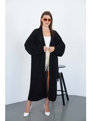 Pico Giyim Baklava Desenli Örme Triko Hırka