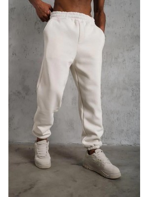 Rawea Fashion Erkek Üç Iplik Alt Eşofman Lastikli - Beyaz