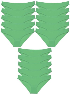 Çamaşır Kenti 15 Adet Süper Eko Set Likralı Kadın Slip Külot Yeşil