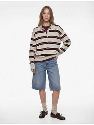 Koton Basic Düğmeli Uzun Kollu Polo Yaka Triko Kazak