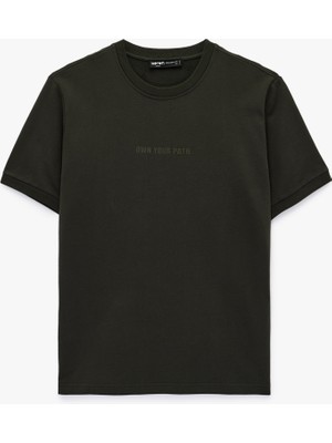 Koton Pamuklu Regular Fit Bisiklet Yaka Kısa Kollu Baskılı Tişört