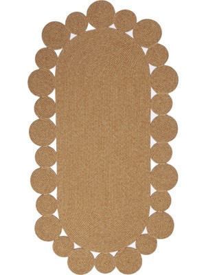 Halı Sepeti Reygon Ege 7 Hasır Dekoratif El Örgüsü Kilim Yolluk Halı