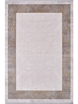 Halı Sepeti Artemis Halı Alegra 09113D Gri Gold Halı Yumuşak Dokulu Salon Koridor Mutfak Yatak Odası Halısı