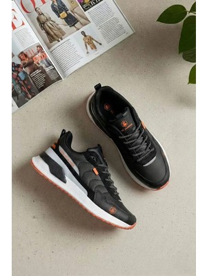 Mc Jamper 2019 Erkek Klasik Sneaker Siyah - Turuncu