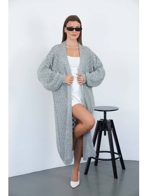 Pico Giyim Baklava Desenli Örme Triko Hırka