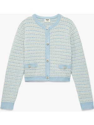 Koton Uzun Kollu Bisiklet Yaka Triko Hırka