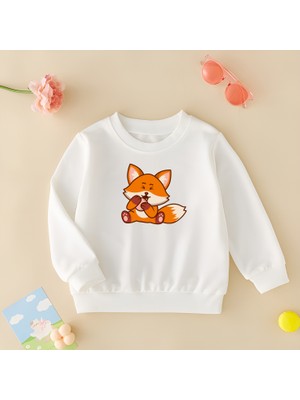 Cda Premium Tilki Bebek Unisex Çocuk Sweatshirt