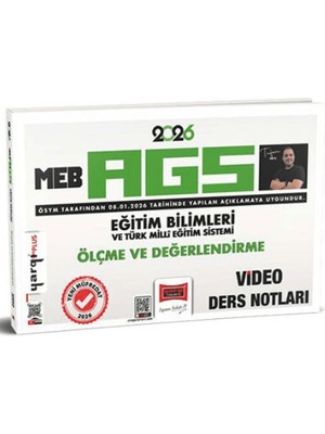 Yargı Yayınevi 2026 Meb-Ags Eğitim Bilimleri ve Türk Milli Eğitim Sistemi Ölçme ve Değerlendirme Video Ders Notları