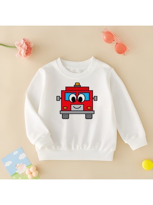 Cda Premium Sevimli Itfaiye Unisex Çocuk Sweatshirt