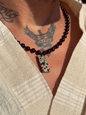 CAPO By Aytaç Yamaç Doğal Taş Minimalist Dikdörtgen Erkek Kolye