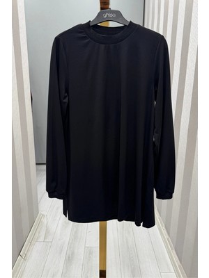Ghisa Uzun Kol Basic Tunik Siyah GSBASİC4829