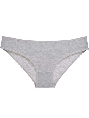 Çamaşır Kenti Gri Kadın Günlük Pamuklu Likralı Özel Poşet Içinde Taşınabilir  Slip Külot