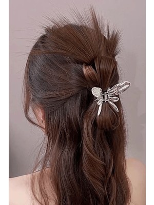 Zeysum Kumral Kahverengi Topuz Saçı  Kelebek Model Toka Pençe Dağınık Topuz Mandal ve Tel Toka