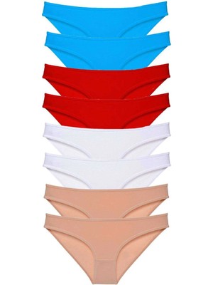 Çamaşır Kenti 8 Adet Süper Eko Set Likralı Kadın Slip Külot 529