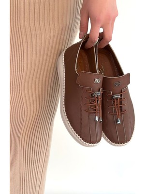 Erbilden Warte Taba Deri Bağcıklı Spor Ayakkabı