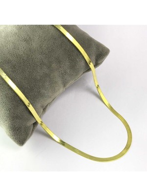 Akba Silver Kadın 925 Ayar Gümüş Italyan Yassı Ezme Zincir