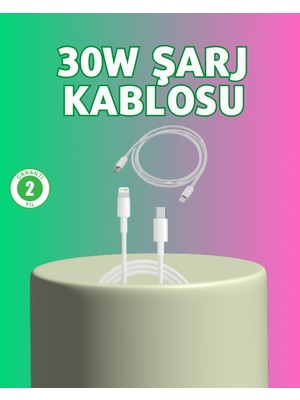 Orijinal Kalite 30W Type-C Lightning Hızlı Şarj Kablosu – 1.2m Dayanıklı