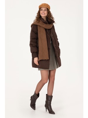 U.s. Polo Assn. Kadın Koyu Kahverengi Kaban 50308606-VR084