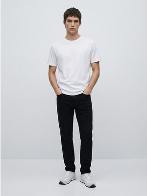 LTB Renar Dar Paça Orta Bel Siyah Jean Pantolon