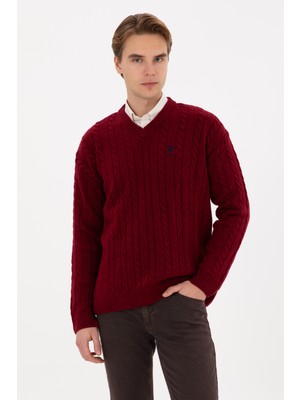 U.s. Polo Assn. Erkek Bordo Kazak /triko 50315038-VR014