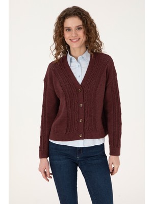 U.s. Polo Assn. Kadın Plum Hırka (Triko) 50309657-VR177