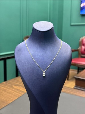 Akba Silver Damla Kesim Zirkon Taşlı Altın Kaplama Minimal Kolye